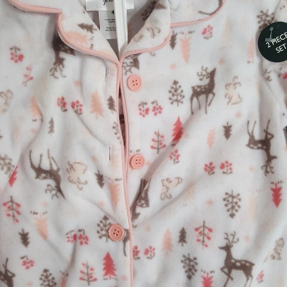 Pajamas Laura Ashley Pink Reindeer Pajamas Girls 4 Poshmark